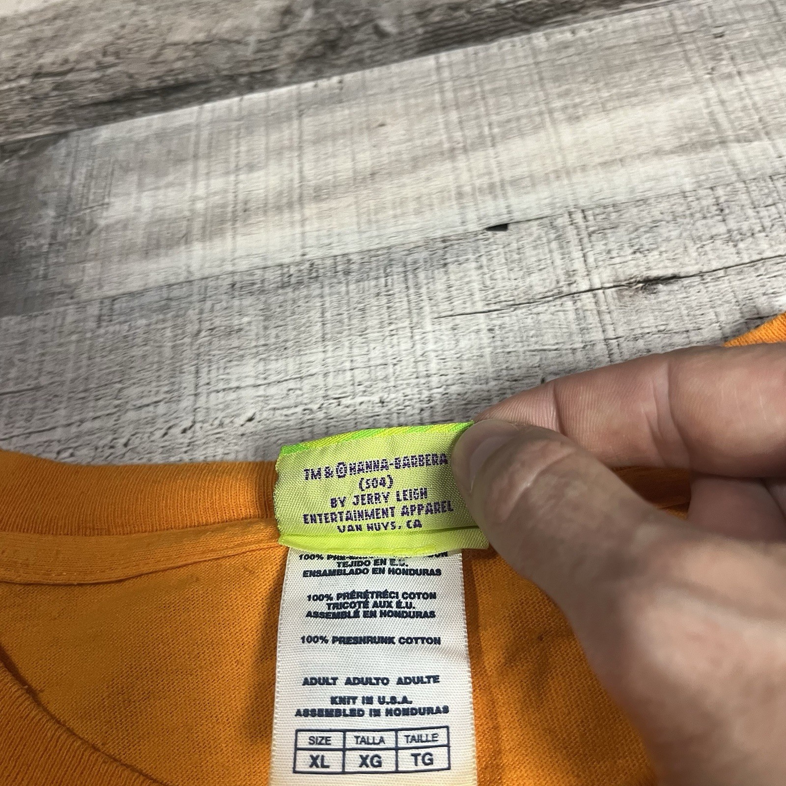 Scooby Doo Shirt Size XL Orange Vintage 2002 Jerry Leigh Hannah Barbera Cartoon