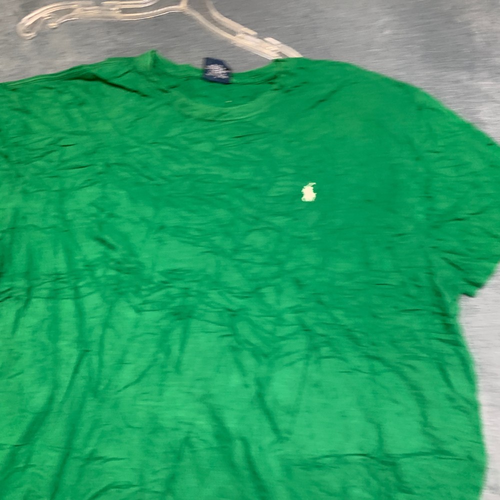 Polo By Ralph Lauren T Shirt Mens 2XL Green Cotton Crew Neck Pony Logo Pullover
