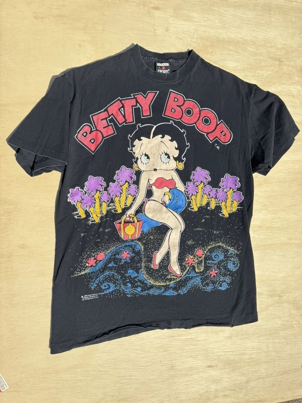 1993 Betty Boop Signal Sport 90’s AOP Black Unisex Tshirt Reprint S-5XL KH12486