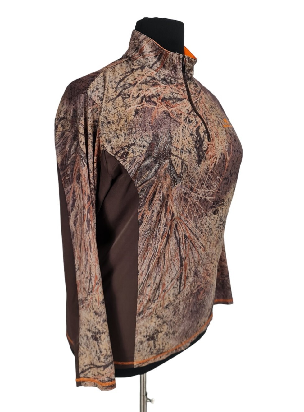 Mossy Oak Mens Shadow Branch Camouflage Top Size L 1/4 Zip Long Sleeve Hight NCK