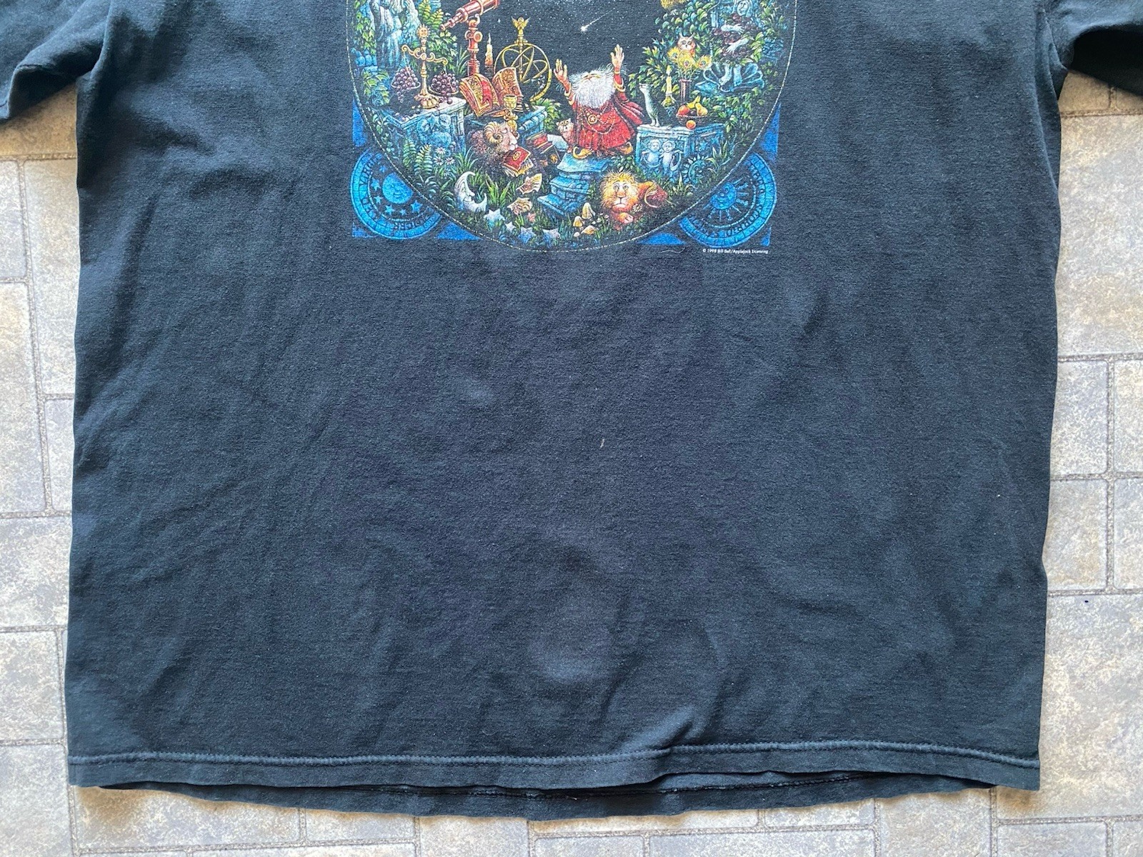 Vintage 1998 Bill Bell Astrology Wizard Long Sleeve Shirt Size 2XL Men’s VTG