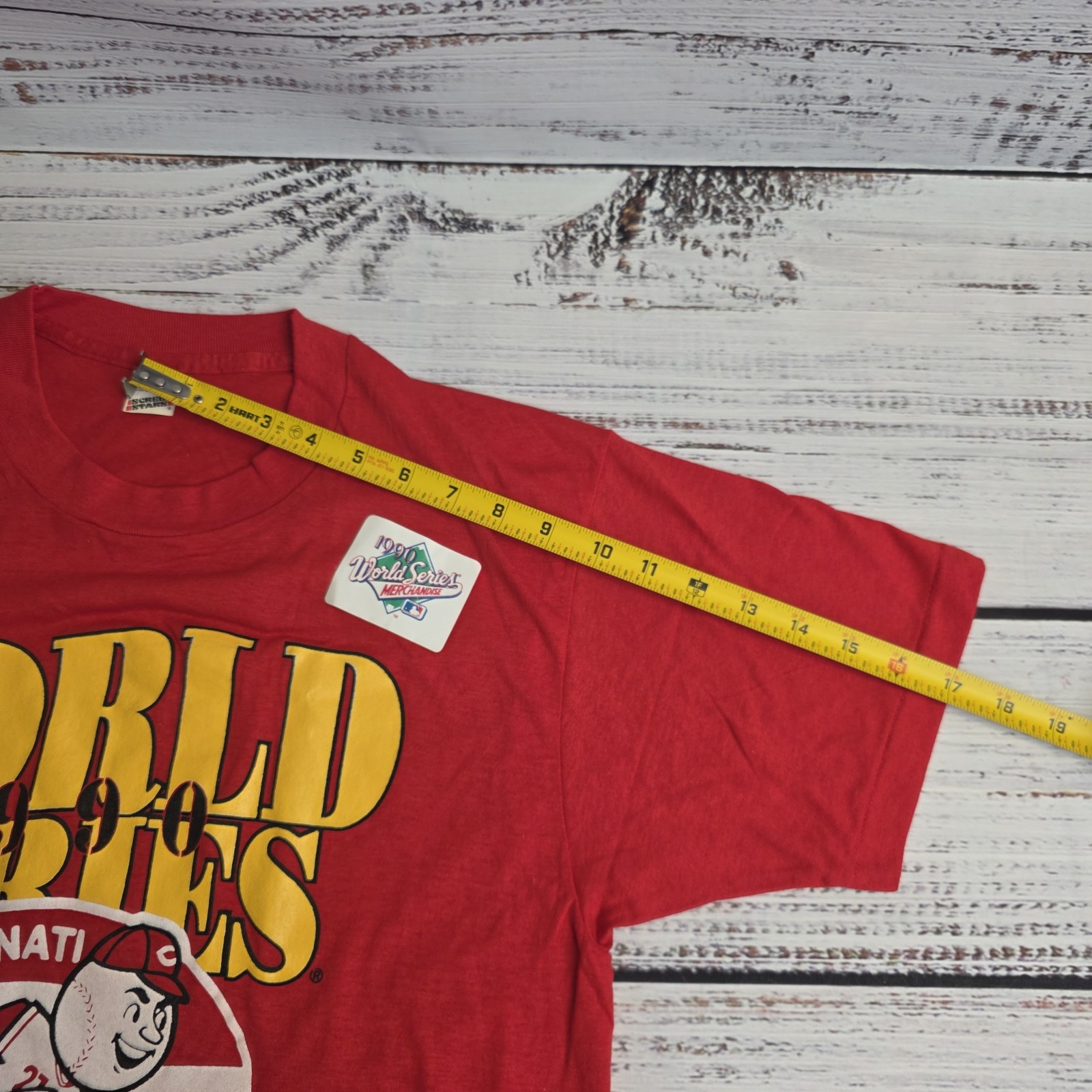 Vintage Cincinnati Reds T-Shirt Mens Large 1990s World Series Single Stitch Red