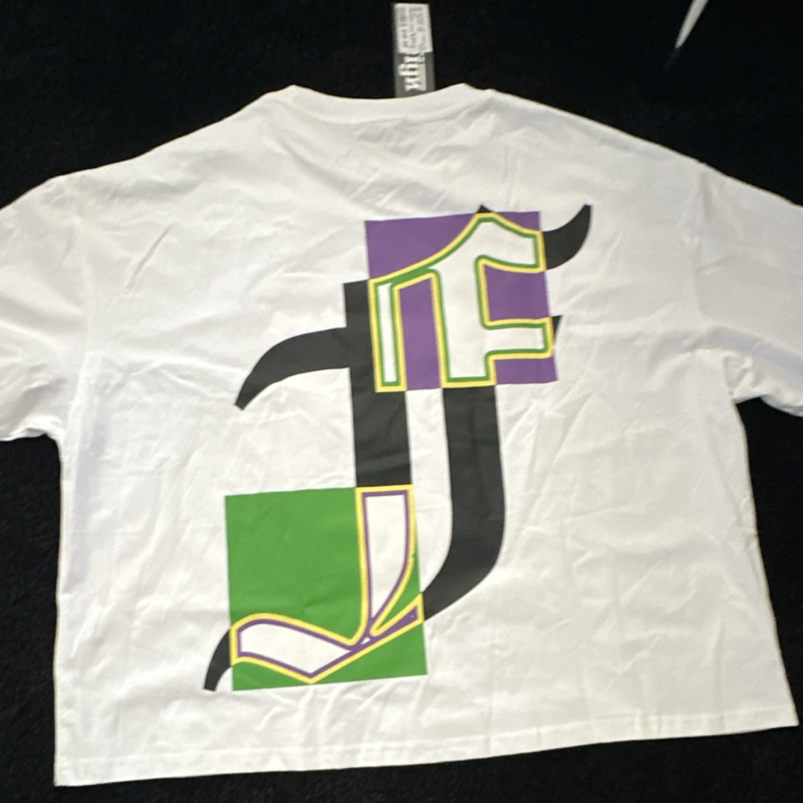 Foreign Designer T-Shirt, Size M BOX CUT Heavyweight MardiGras Design MSRP $40