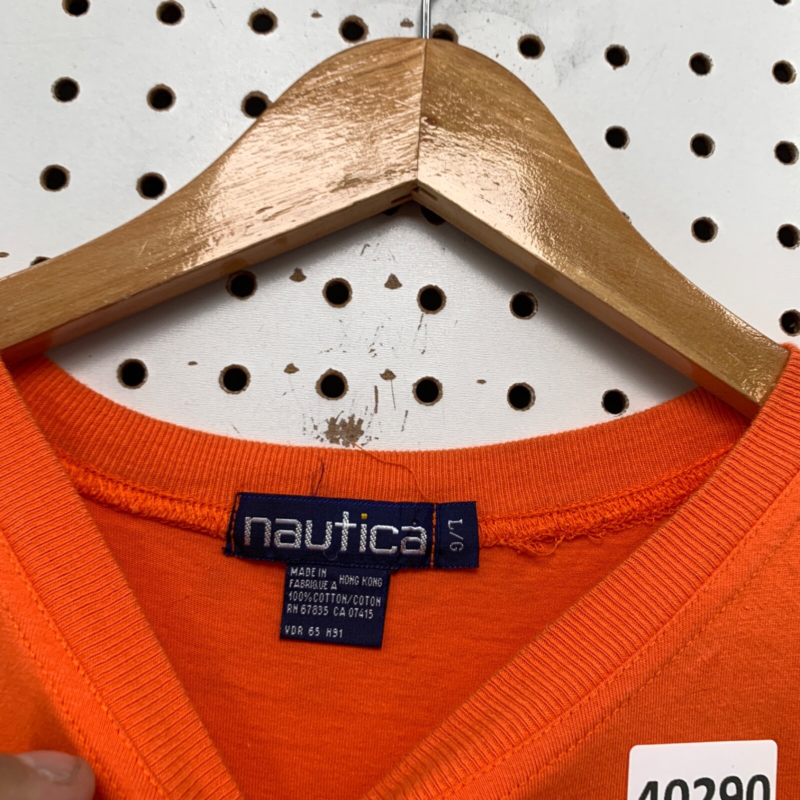 Vintage 90s Nautica Orange Sportsman Club Shirt Mens Large Oak Park Hunting