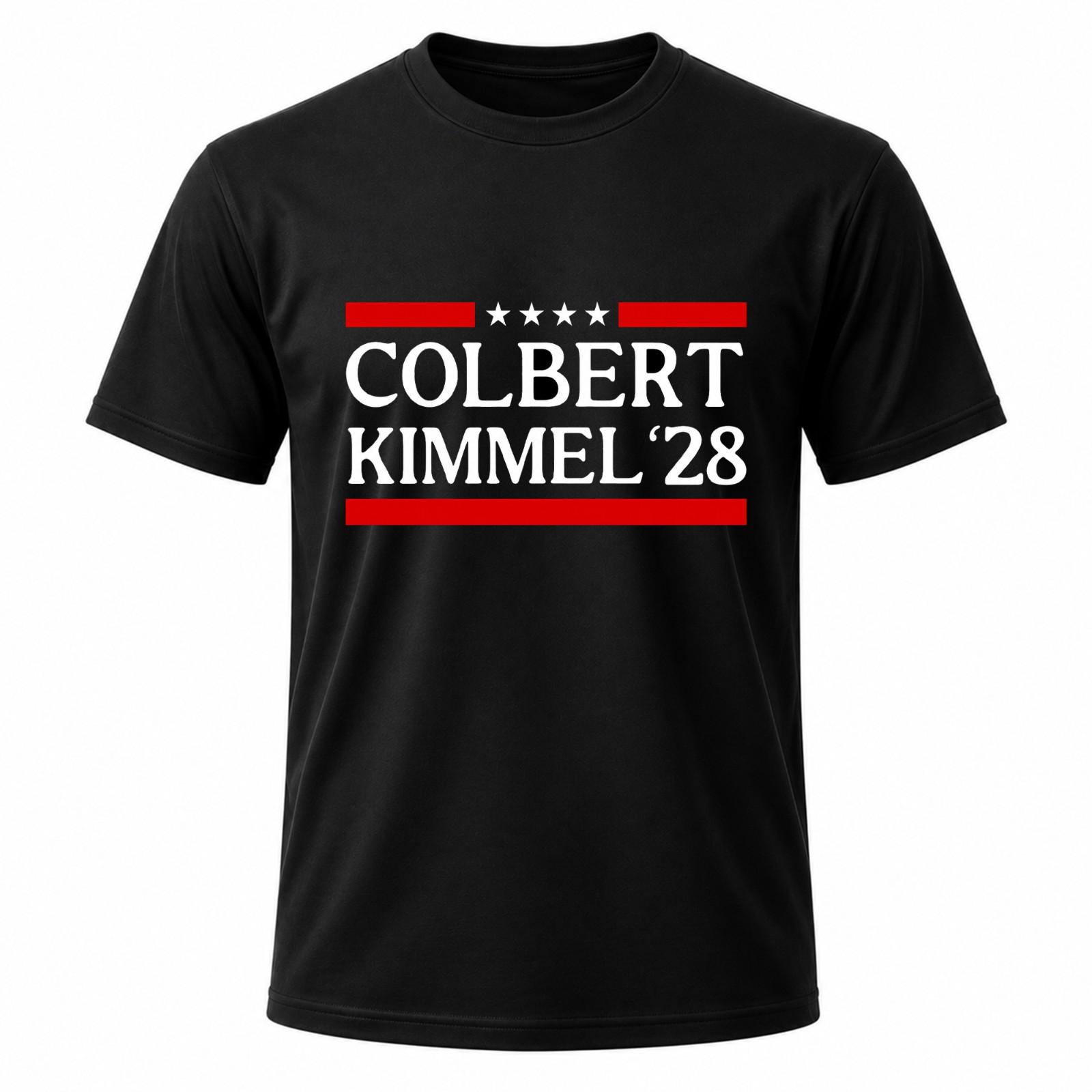 Colbert Kimmel 2028 Men’s Black Graphic T Shirt Freeships