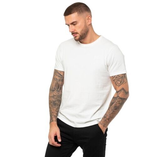 Enzo Mens T Shirt Short Sleeve Top Plain Cotton Crew Neck Casual Shirt