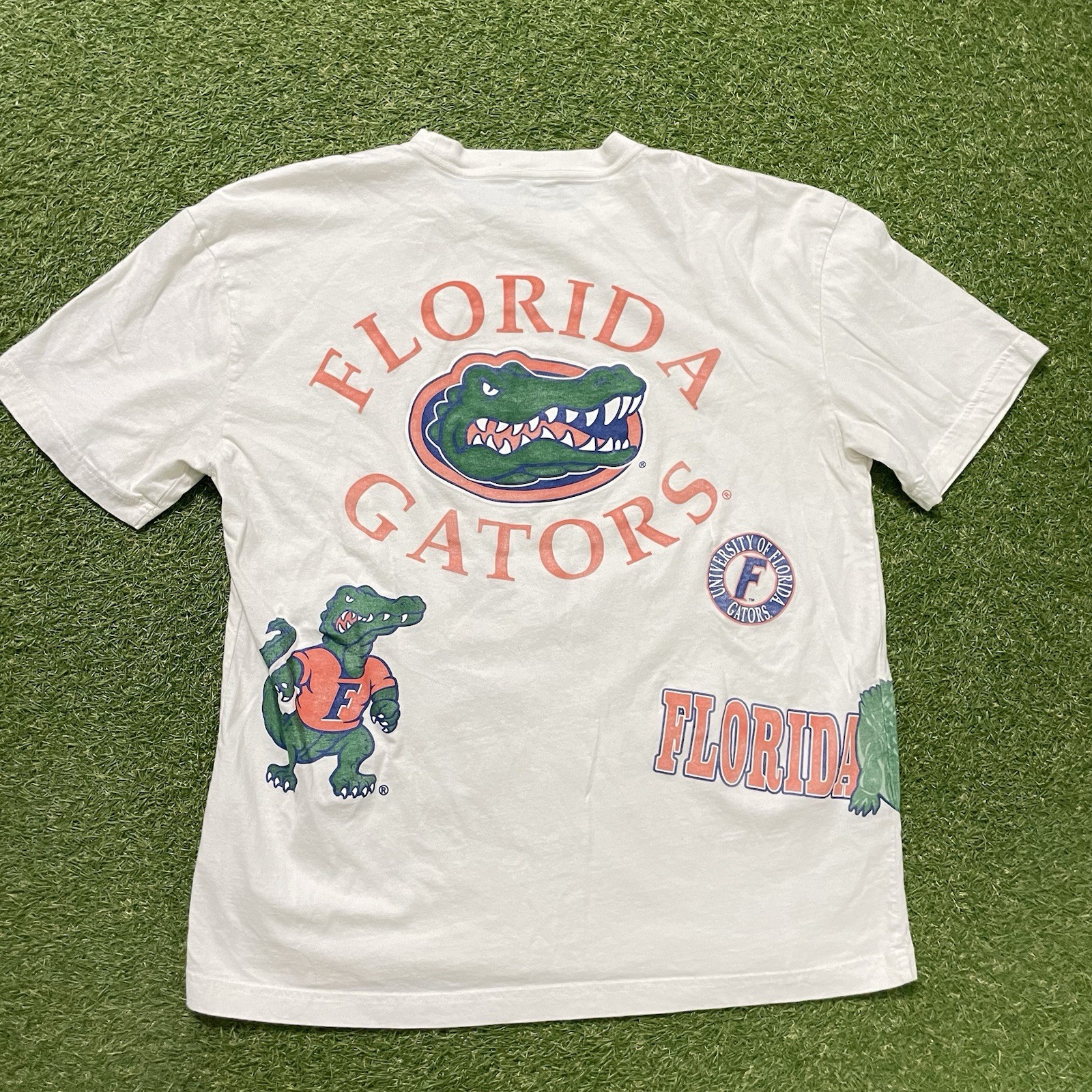 Hollister Boxy Florida Gators Graphic Tee Large L White Short Sleeve Crew Neck