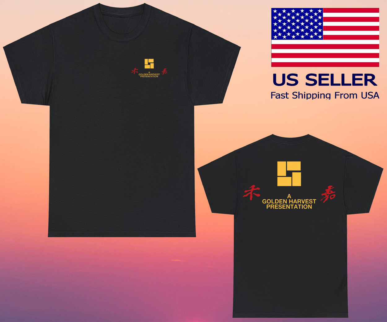 Hong Kong A Golden Harvest Presentation Black Size S-5XL