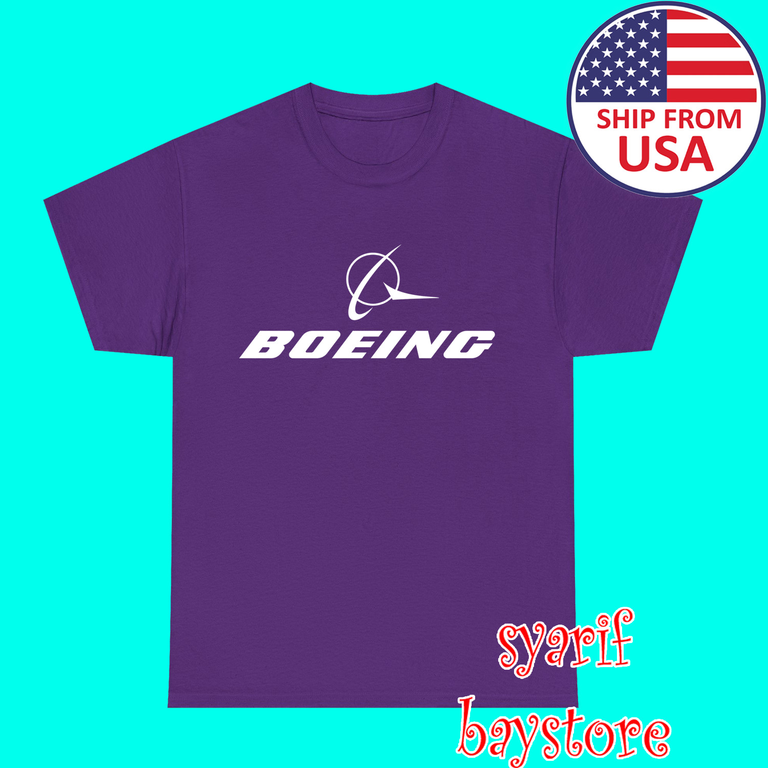 Boeing American Aircraft Airways Men’s Purple Size S to 5XL