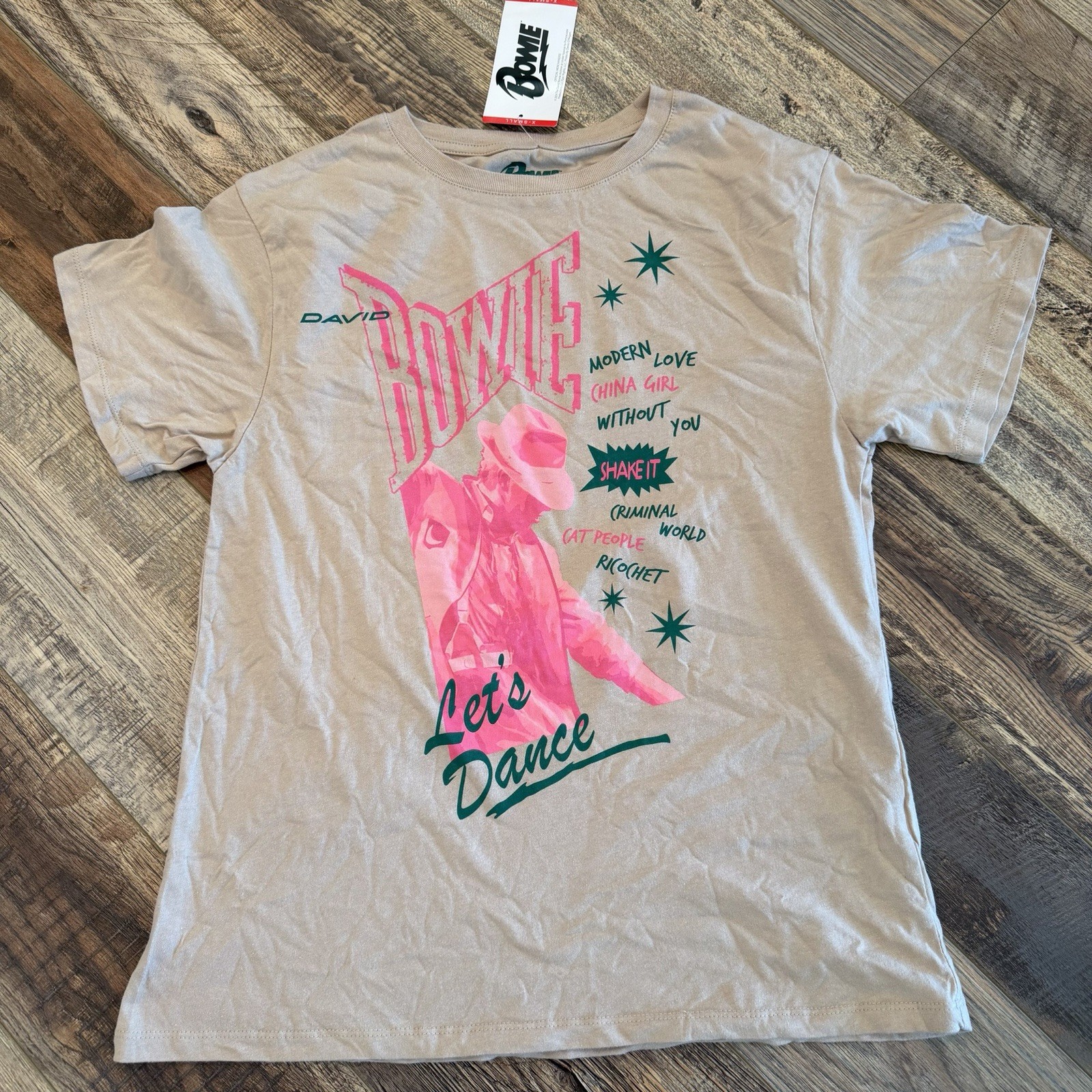 David Bowie Graphic Print T-Shirt Women’s Size X-Small NWT