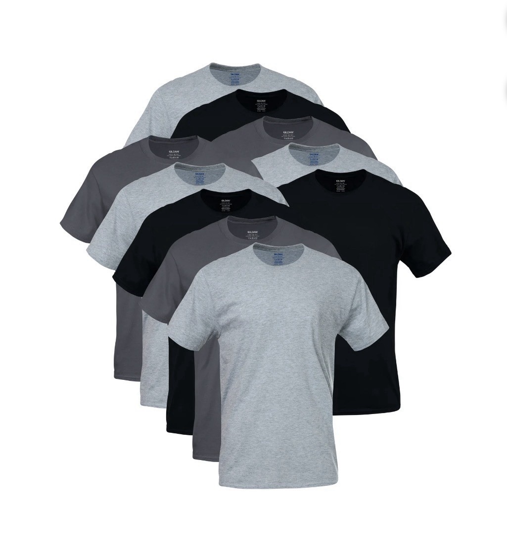 10-Pack GILDAN Men’s Size M Crew Neck T-Shirts Tee Short Sleeve Assorted Colors