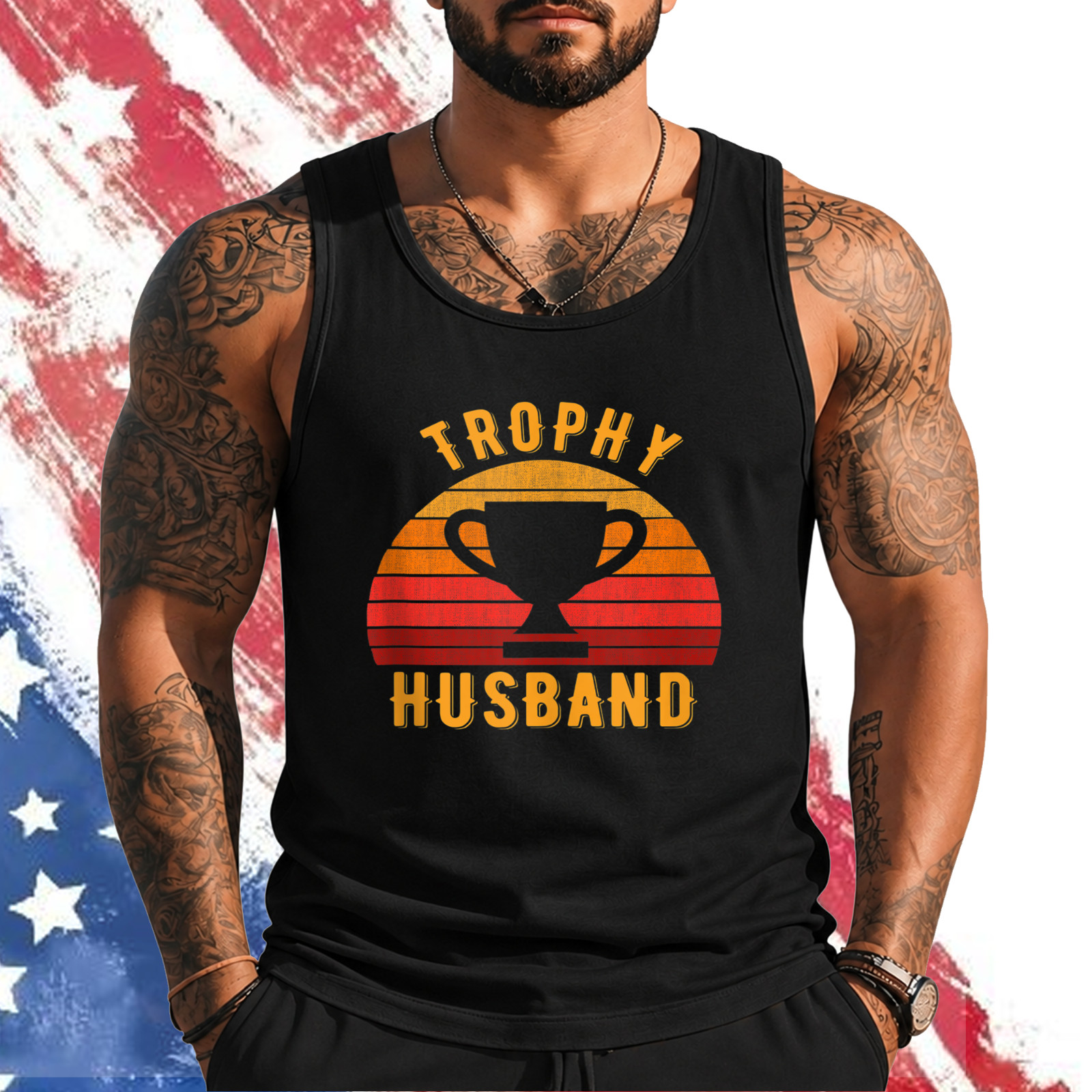 Trophy Husband Funny design for Cool Father or Dad Tank Top