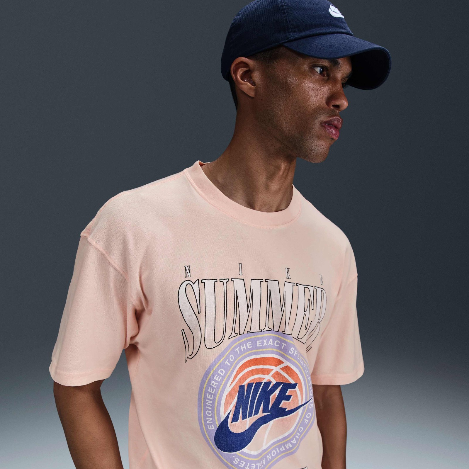 Nike Men Max90 T-Shirt Midweight Cotton Loose Fit Sz M / XL Washed Coral New $45