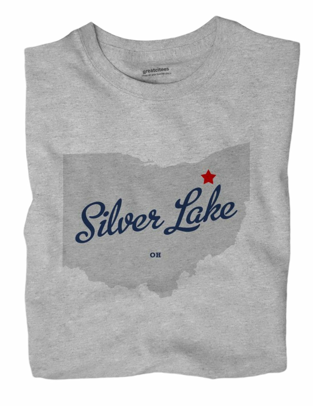 Silver Lake Ohio OH T-Shirt MAP