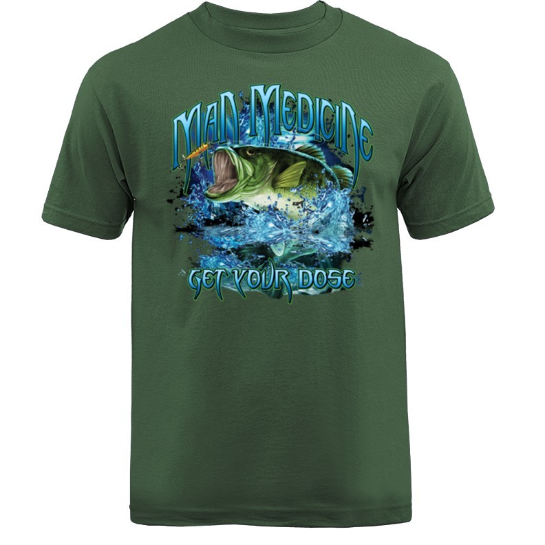Man Medicine Get Your Dose Fishing Outdoor Sports T-shirt