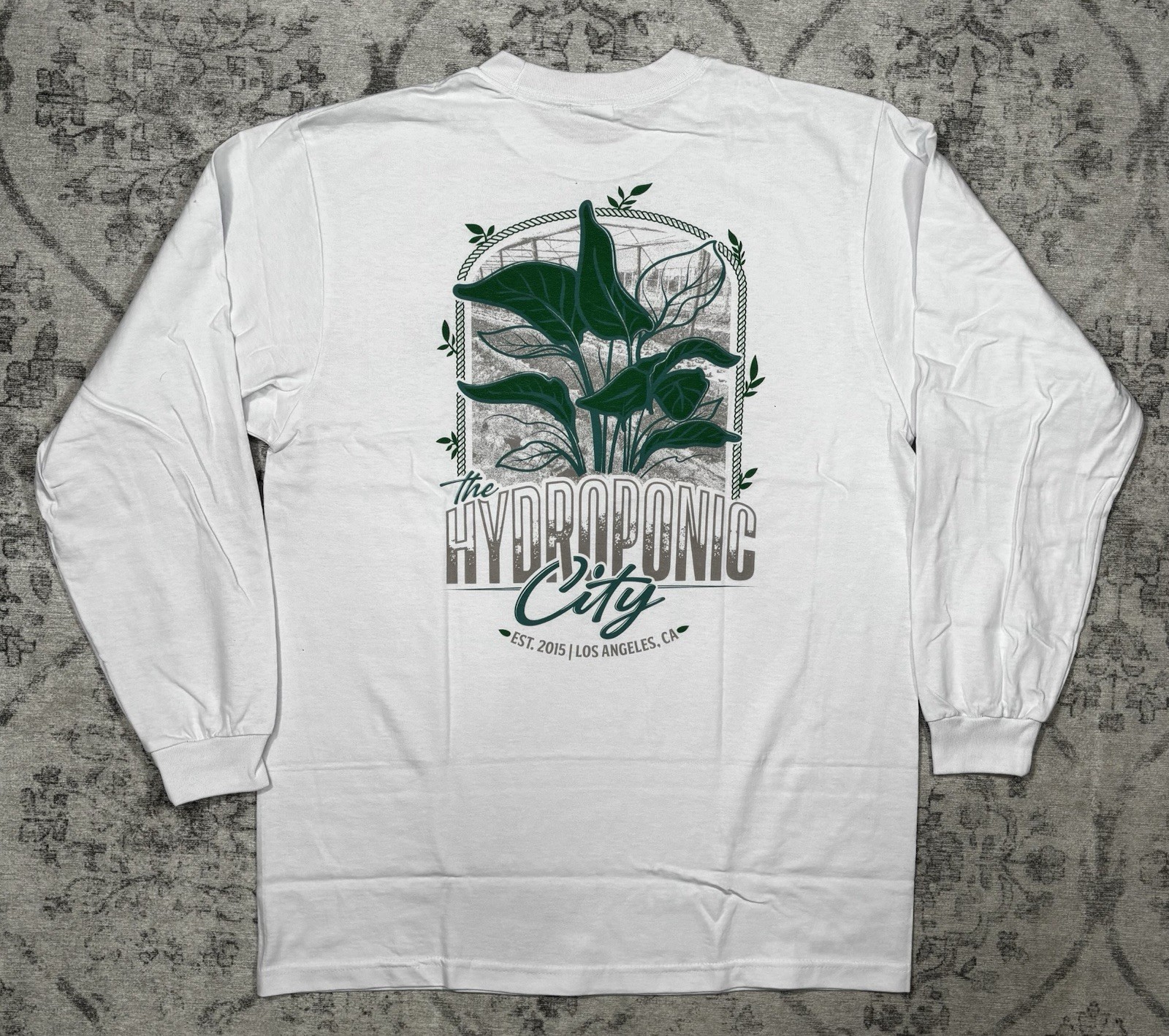 Sz L FoxFarm Soil & Fertilizer Company White Long Sleeve Shirt ShakaWear NEW
