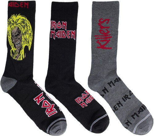 Iron Maiden – Perri’s – Iron Maiden – Crew Socks (3 Pack Collector Guitar Shape