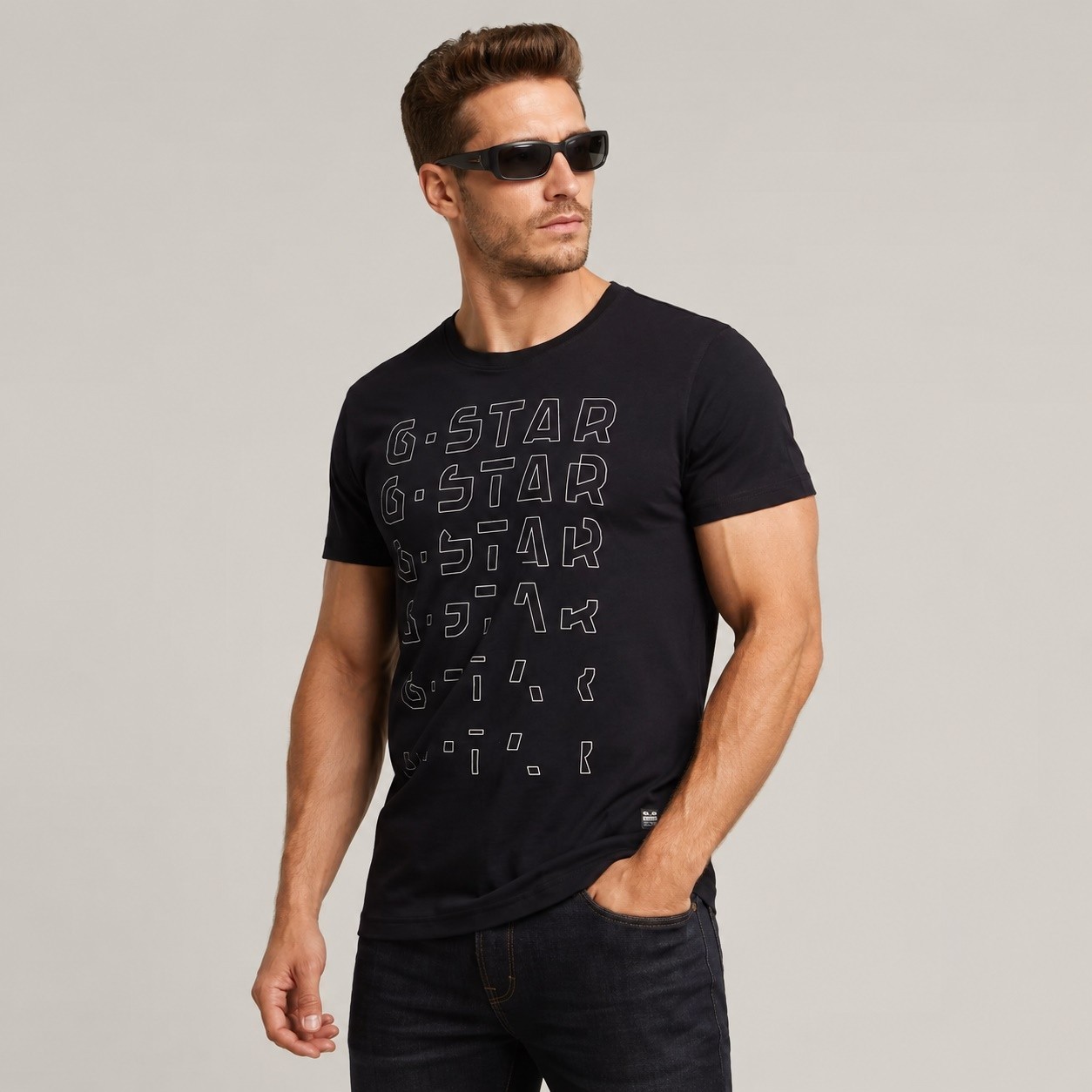 G-Star RAW Gradient Graphic Soft Cotton Breathable Tee T-Shirt size L RRP £39.99