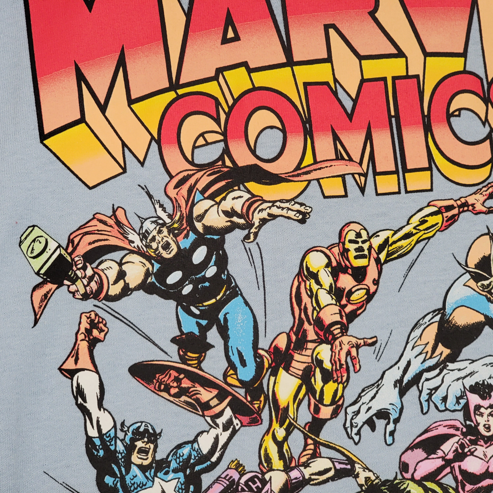 MARVEL Comics Mens 2XL XXL Blue Golden Age Aventures Hulk Thor Cpt America NWT
