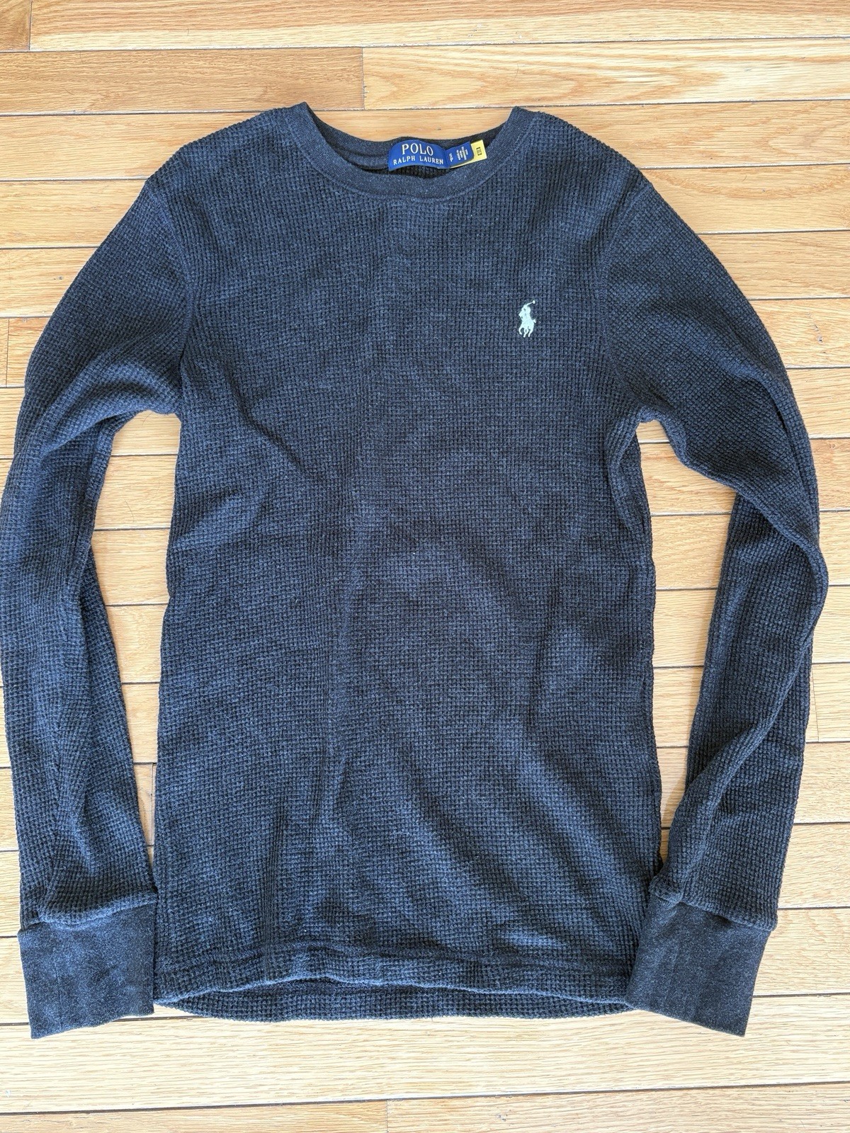Polo Ralph Lauren Waffle Thermal Long Sleeve Shirt Black Men’s Small