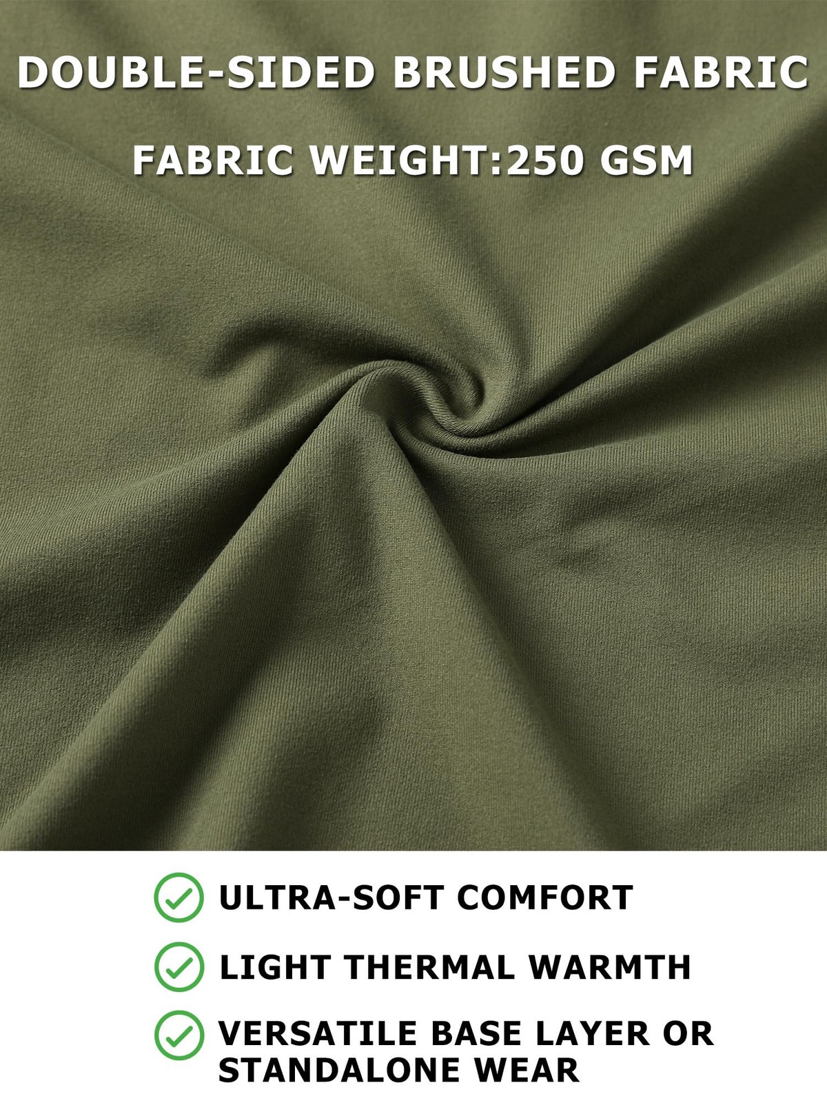 Mens Workout Shirts Long Sleeve Half Turtleneck Brushed Thermal Soft Mock Nec…