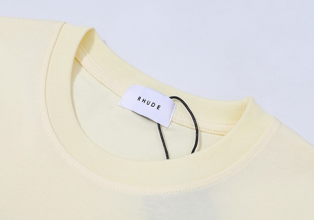 RHUDE NEW Men Women High Quality Loose Leisure Cotton Short Sleeve T-Shirt M-2XL