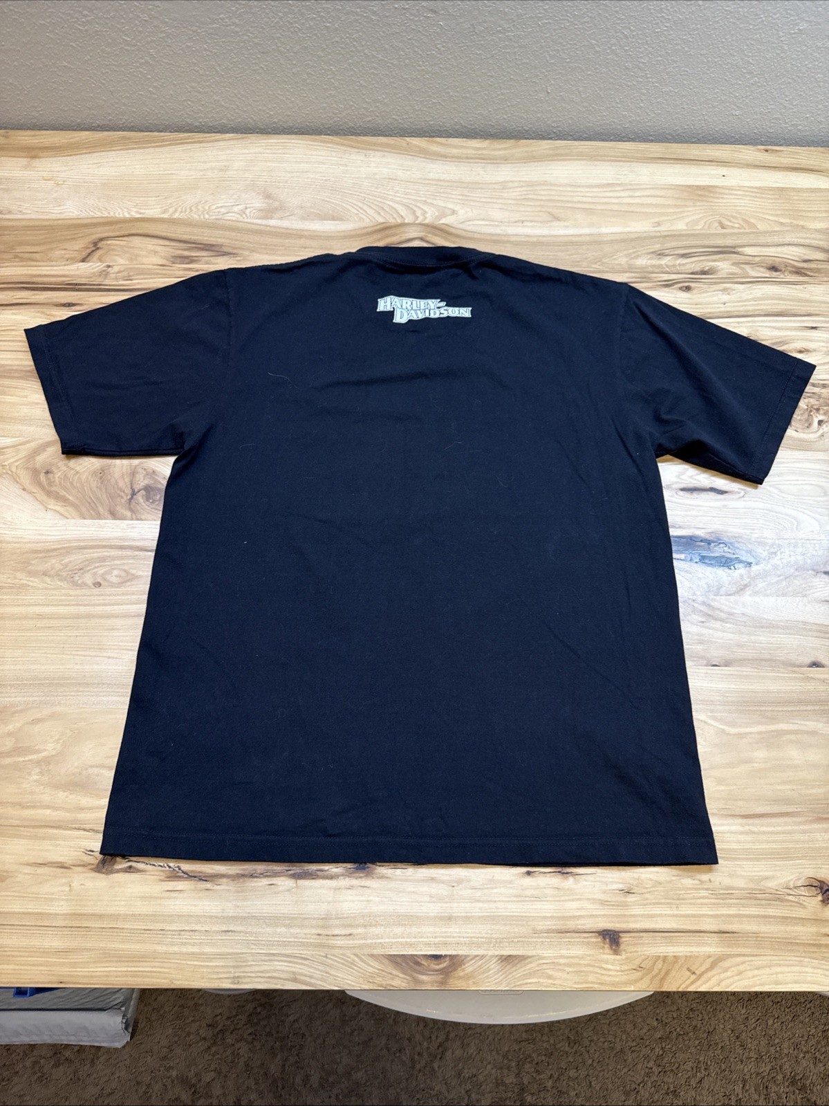 Vintage Harley Davidson Malaysia T-Shirt Black Viking Design Size Large