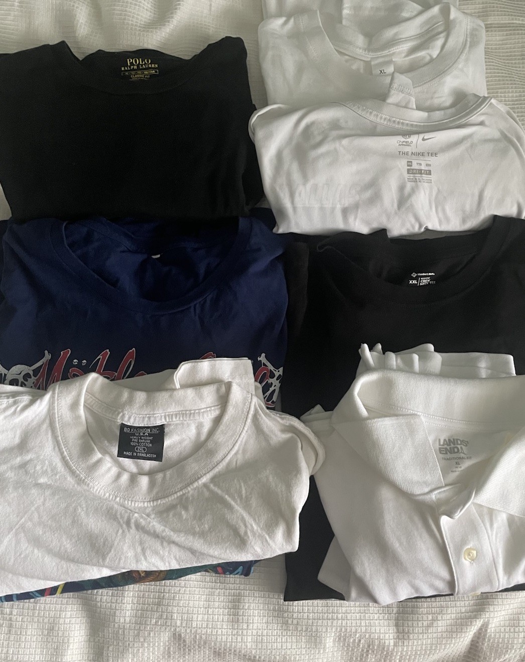Lot of 8 Mens Shirts Sz XL-2X Polo Ralph Lauren Black-mixed Sizes And Brands.