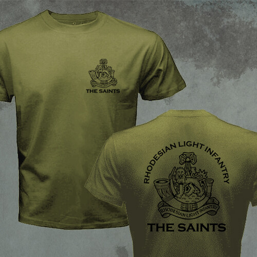 RLI Commando Rhodesian Light Infantry Bush War Army Military Motto T-shirt