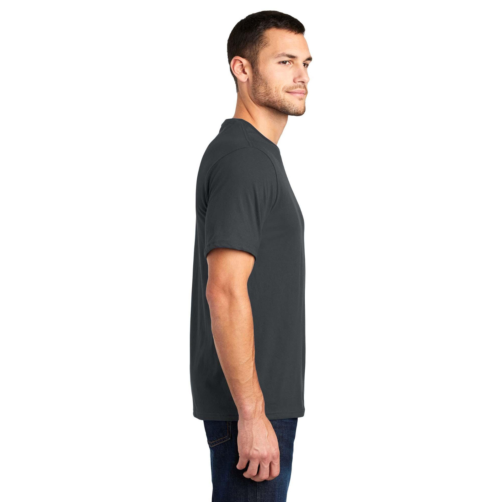 District DT6000 Very Important Plain T Shirt Unisex S M L XL 2XL Charcoal Gray