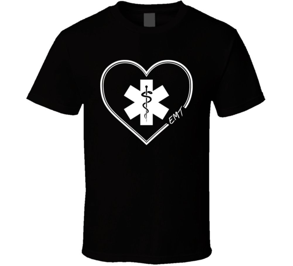 Paramedic Nurse EMT Love heart T shirt Tee EMS small-5XL Choose color