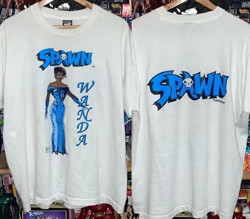 Spawn Movie 90s Retro style 2 sided 90s White Short Sleeve T shirt Reprint