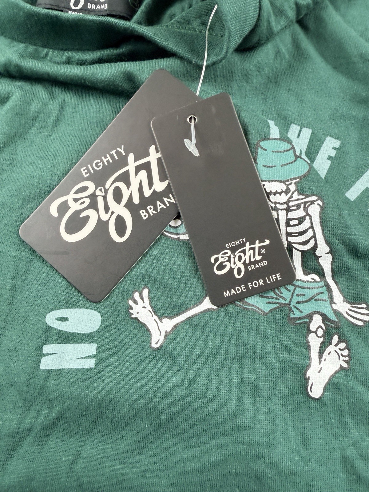 Eighty Eight Brand T-Shirt Men’s Size Small Dark Green No Time Like The Present