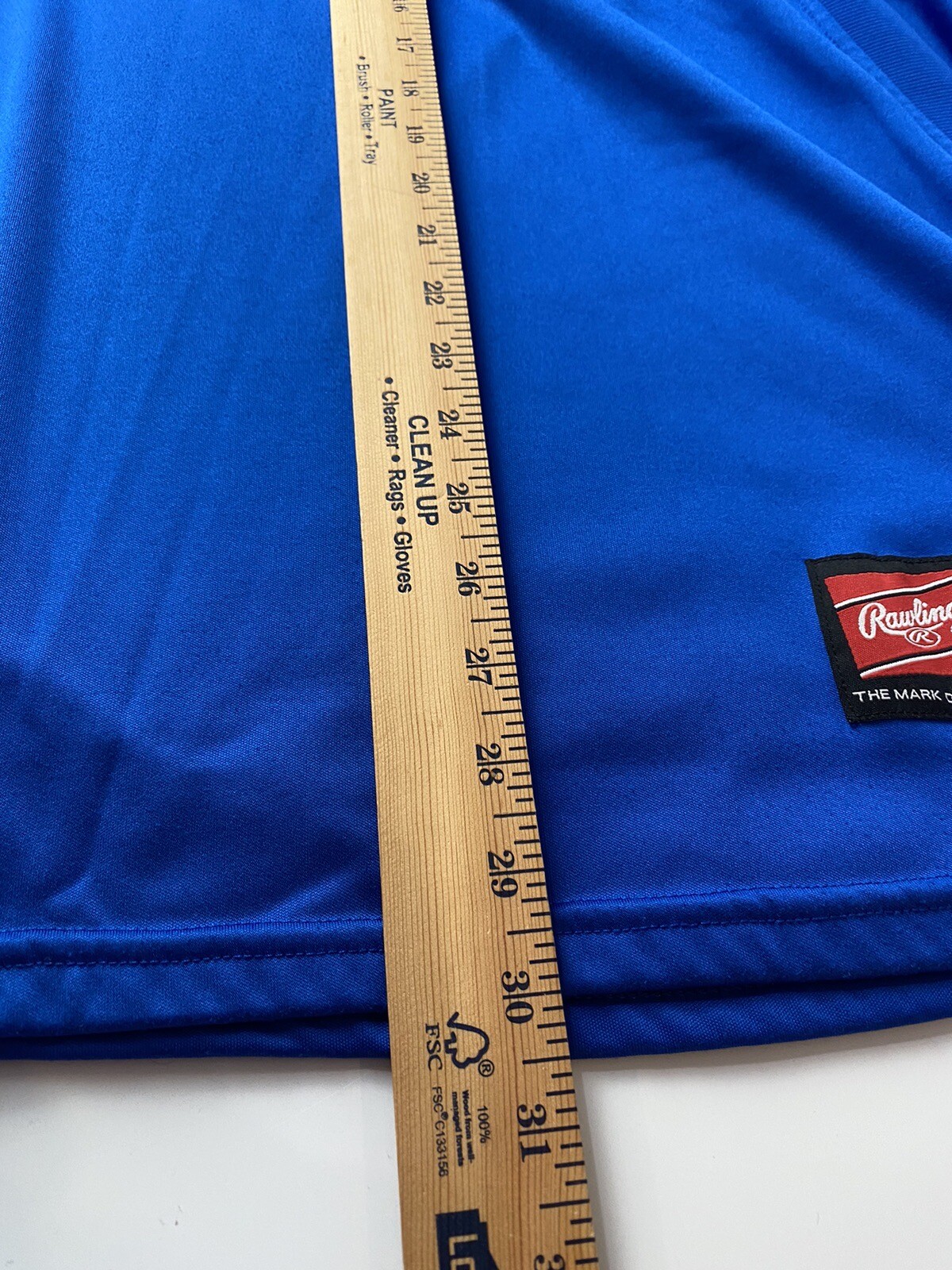 Rawlings Thunder Mens Size XL Baseball Warmup Shirt Thick Blue Long Sleeve