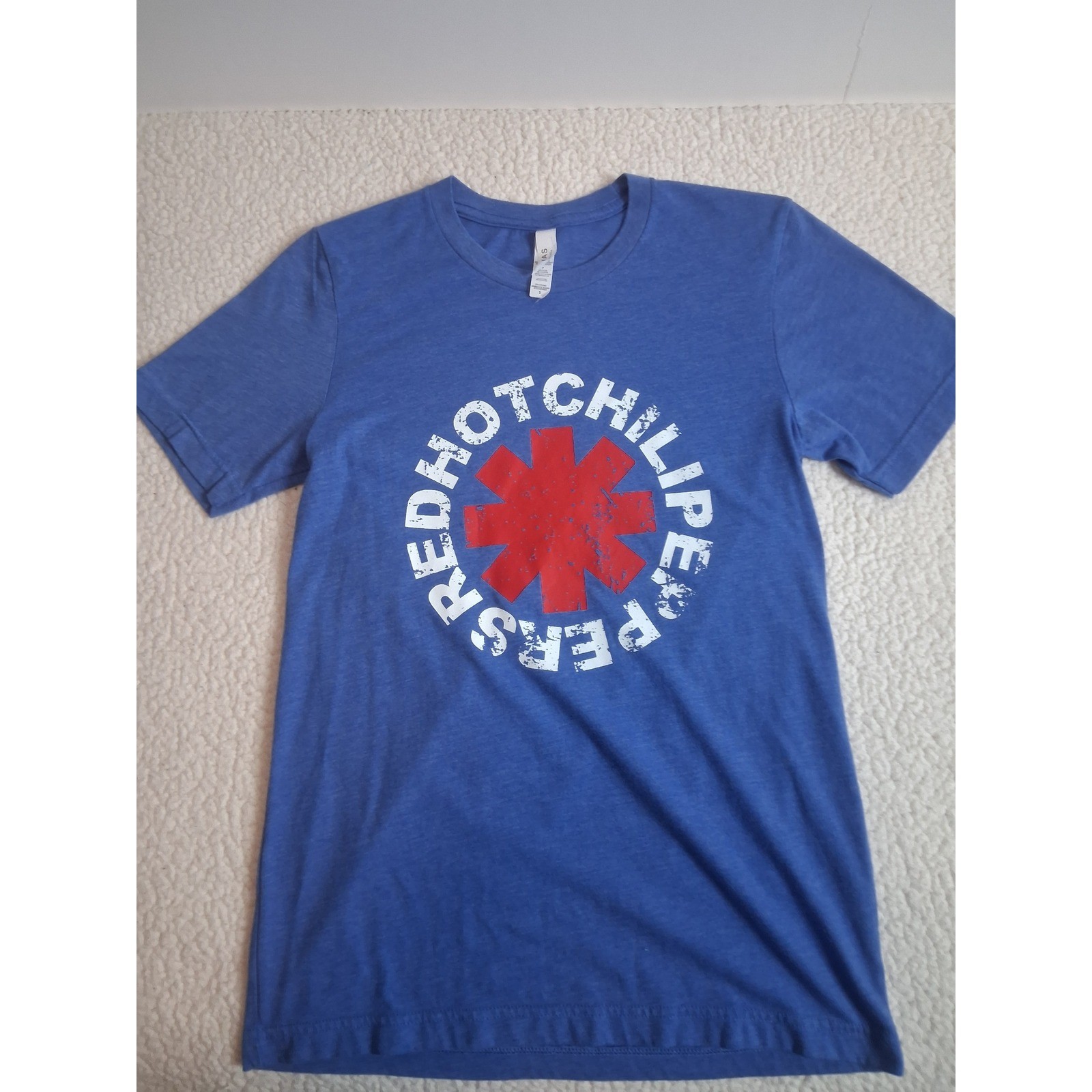 Red Hot Chili Peppers Mens Graphic T-Shirt Blue Bella Canvas Small RHCP Logo
