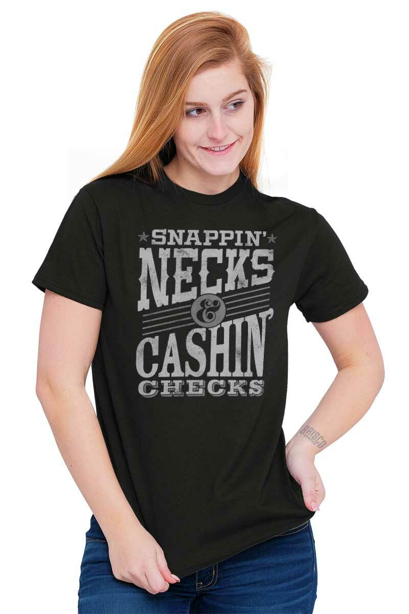 Snappin Necks and Cashin Checks Movie Quote Mens Casual Crewneck T Shirts Tees