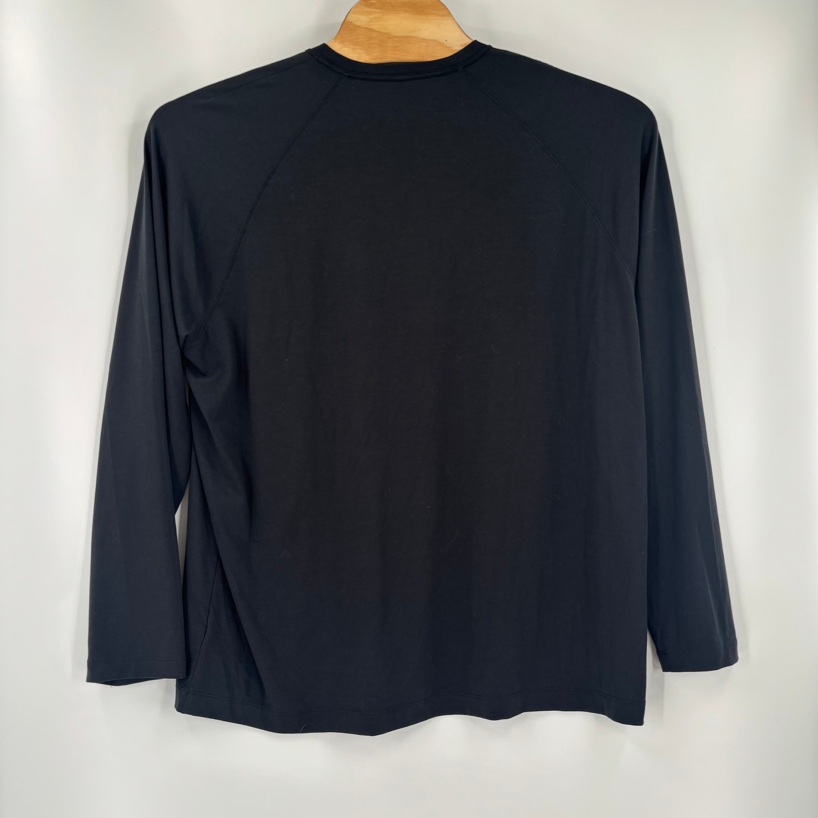 Public Rec Mens 2XL Solid Black Long Sleeve Cotton Blend Henley Shirt