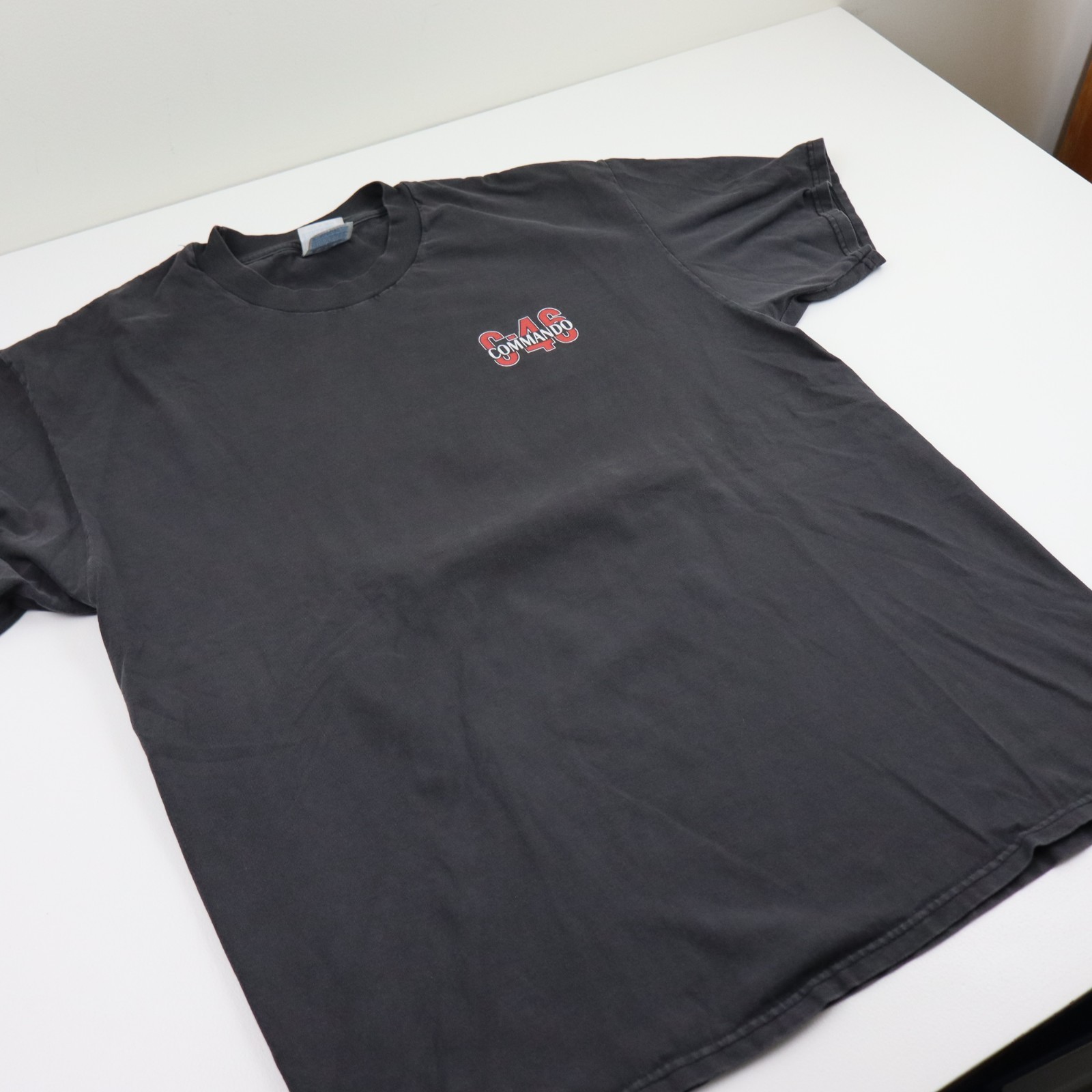 Vintage China Doll C46 Commando T Shirt Mens XL Black WWII Airplane Pin Up Tee
