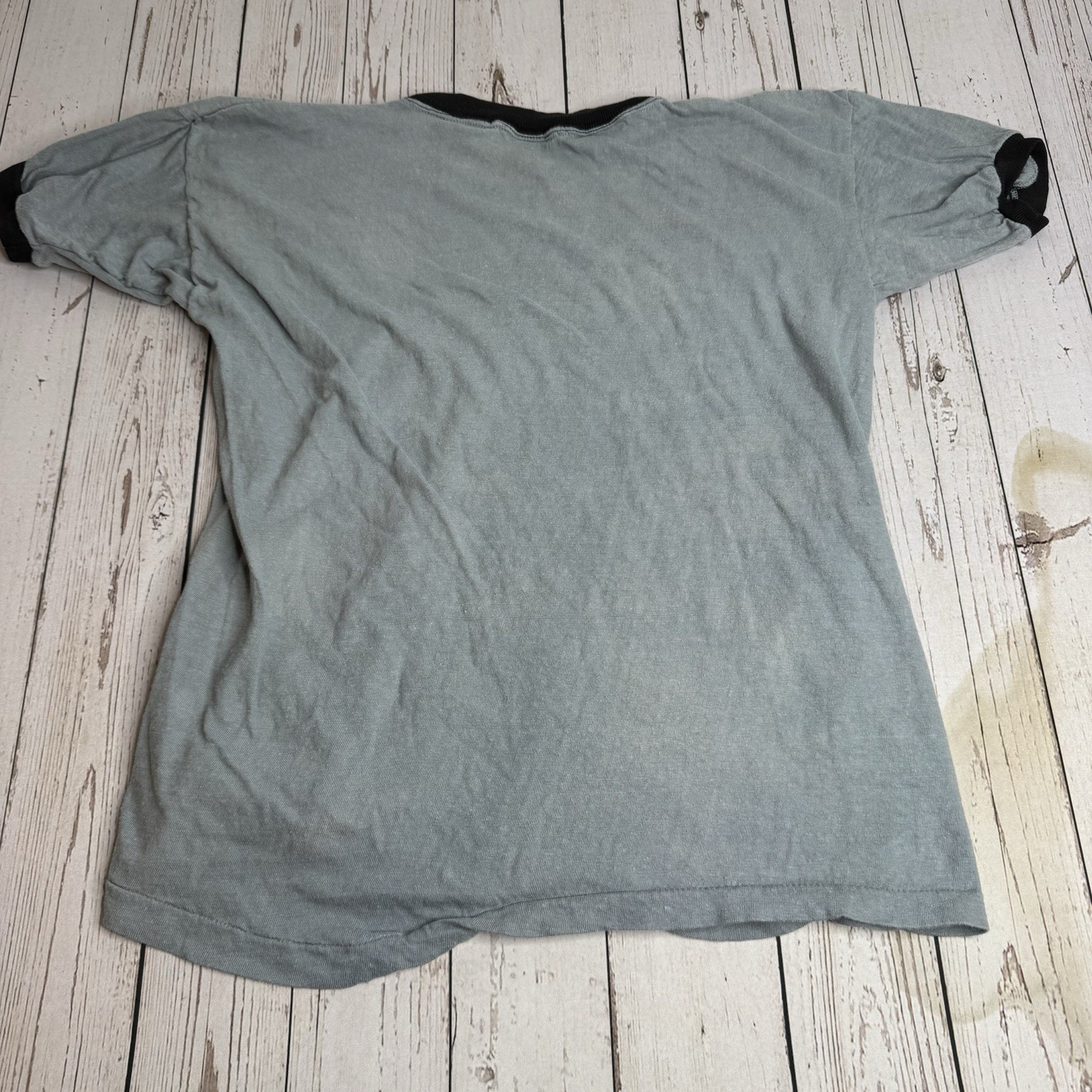 Vintage 80s Alcatraz Penitentiary Unlisted Number Ringer T Shirt Single Stitch