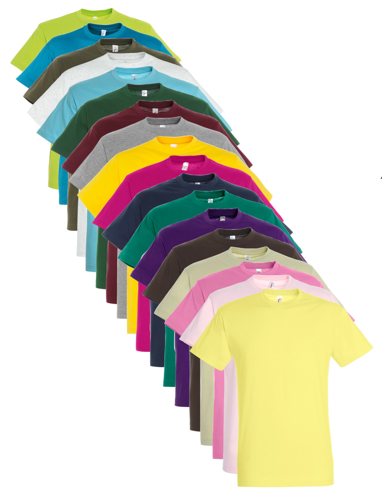 SOLs Mens 100% Cotton Plain Blank Tee Shirt T-Shirt T Shirt 40 Colours S-5XL