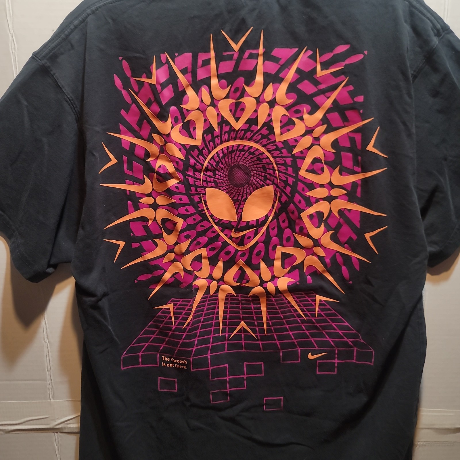 Nike Neon Big Alien Swoosh Double-Sided Graphic T-Shirt The Swoosh Is Out There