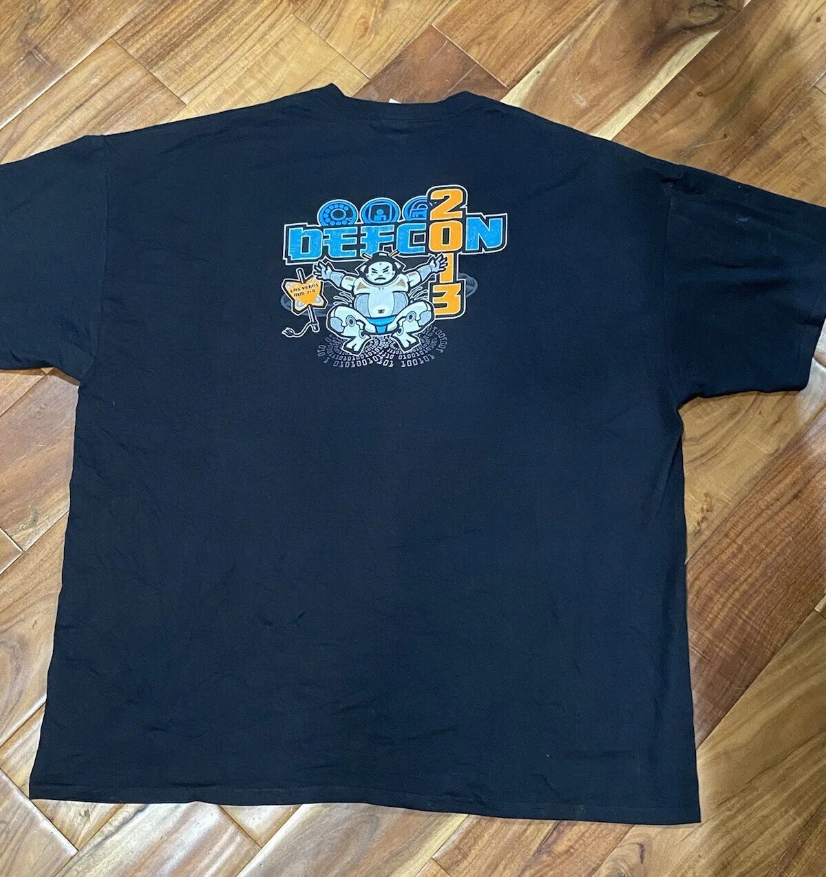 Gildan 2013 DEFCON 21 Las Vegas Rio casino 2XL Black T-Shirt Hacker convention