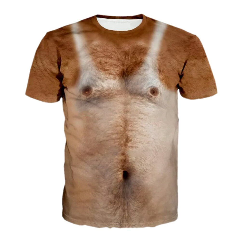 Funny Muscle Body 3D Print Men’s T-Shirt Sports Athletics Summer T Shirt