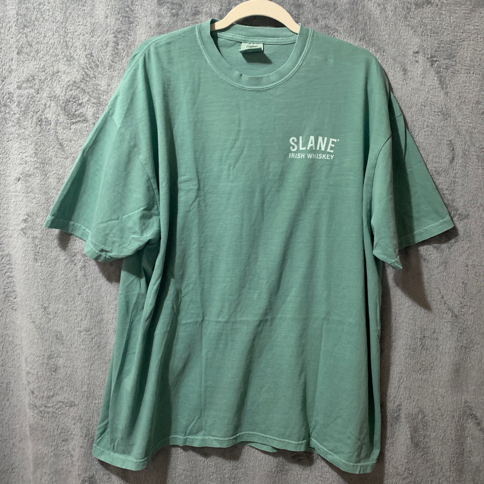Comfort Colors Slane Irish Whiskey St Patricks Day T-Shirt Mens 2XL Green Cotton