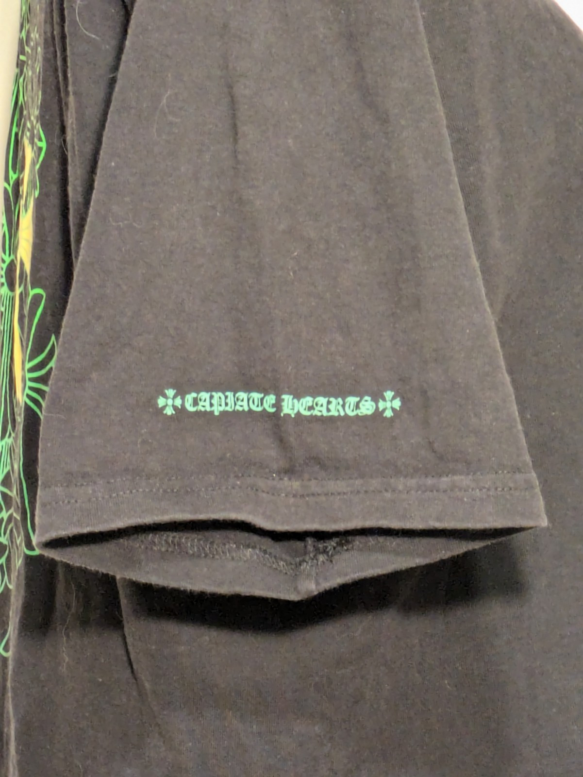 Chrome Heart Green Cemetery Black T Shirt Medium
