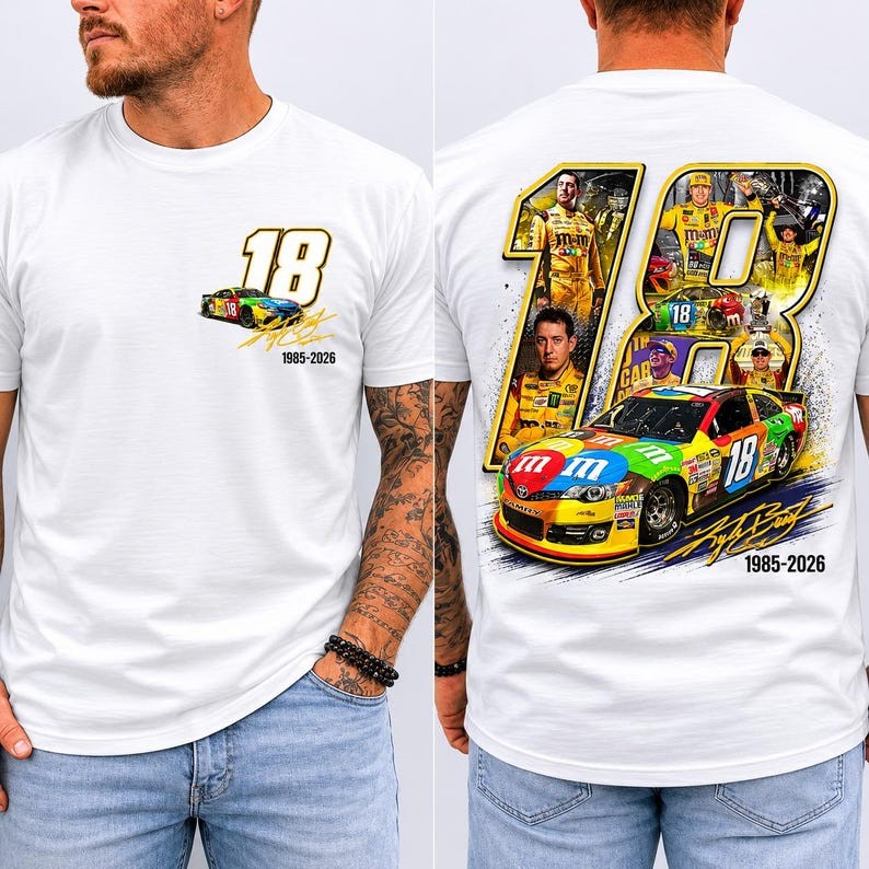 Kyle Busch 18 Tribute Shirt, RIP Rowdy 1985-2026 Shirt, NASCAR Legend Memorial T