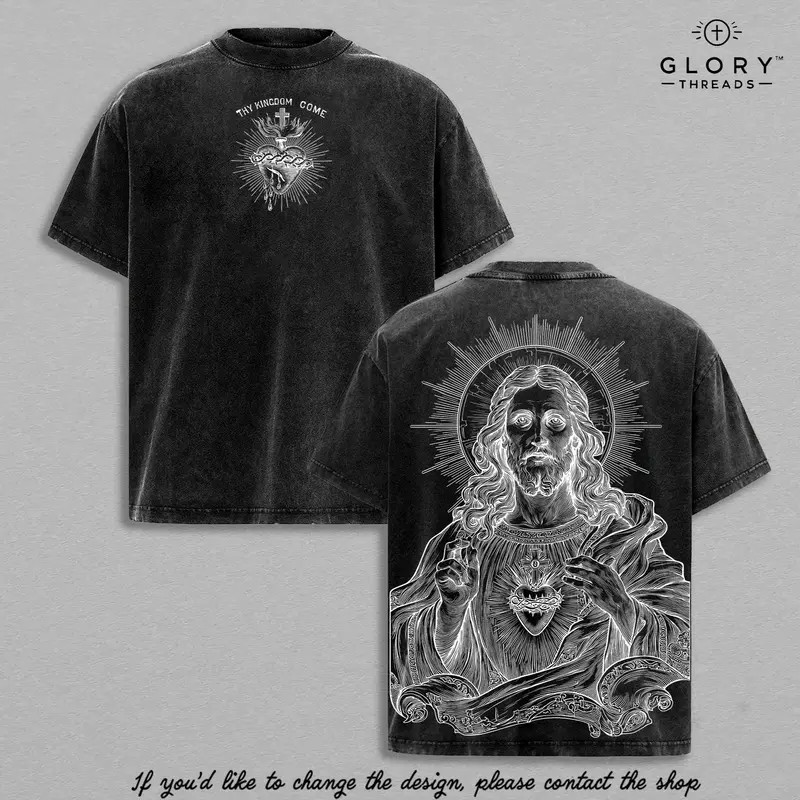 Sacred Heart Jesus T-Shirt Christian Streetwear T-Shirt
