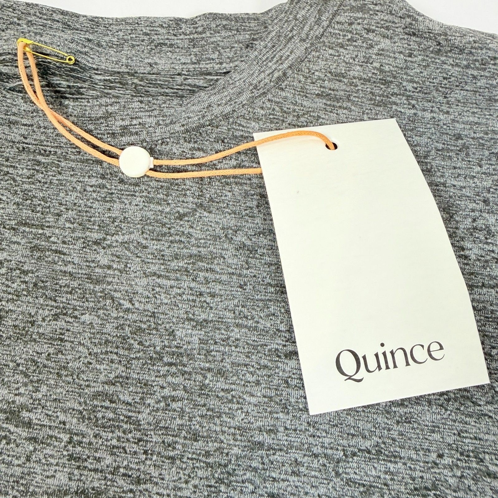 Quince Flowknit Breeze Performance Tee NWT Mens Small Heather Grey Active