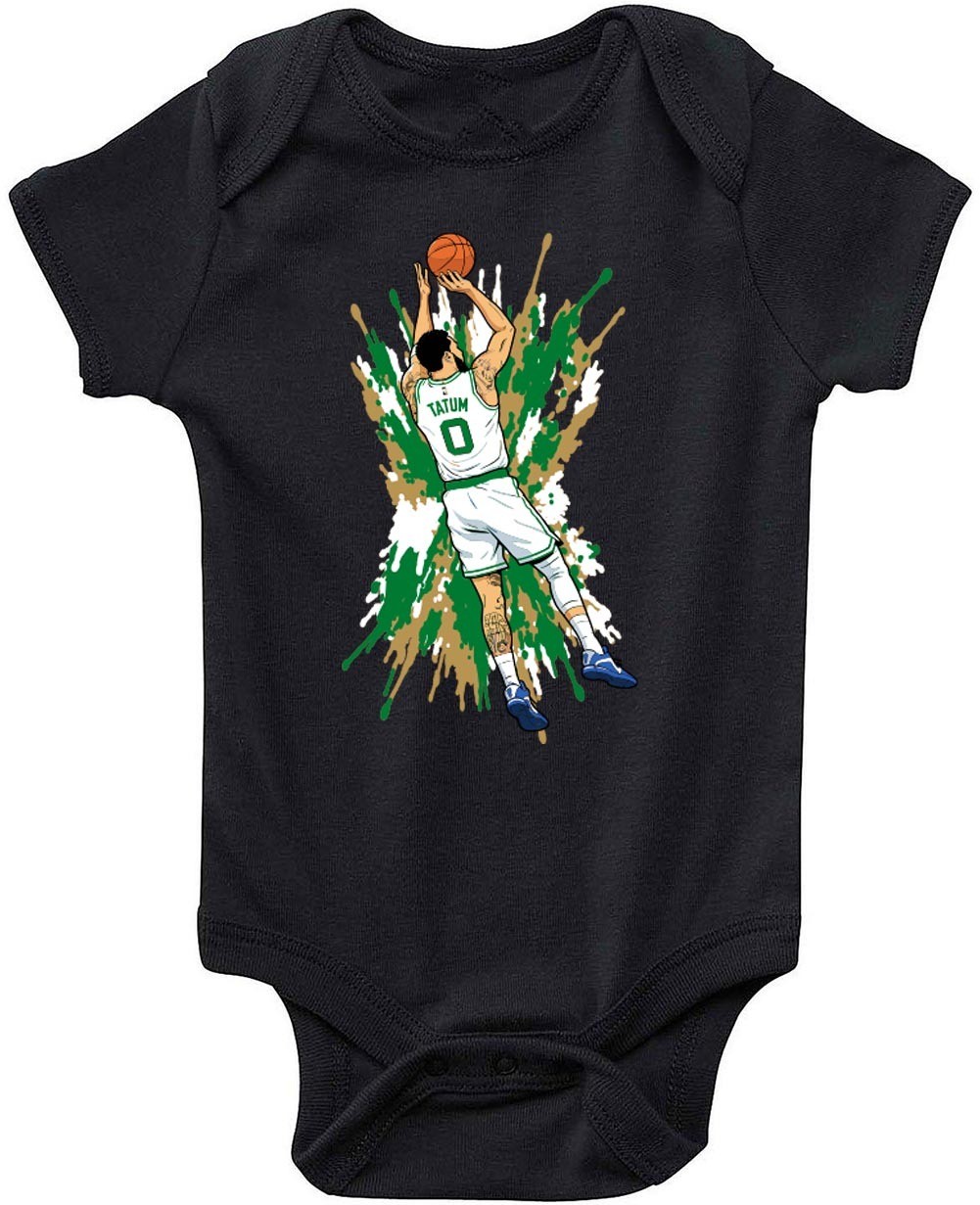 Jayson Tatum Spray Paint Celtics Creeper Romper One Piece BABY