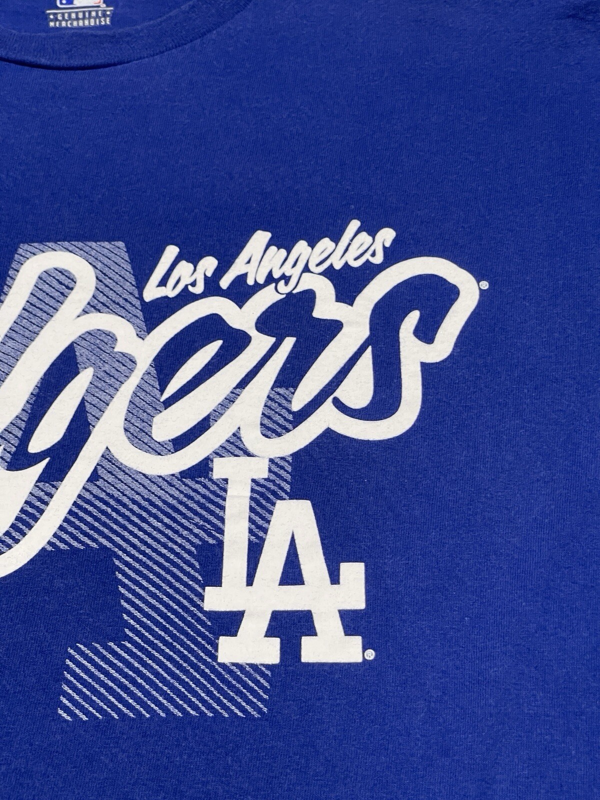 MLB Los Angeles Dodgers Blue LA Baseball Team Large Shirt